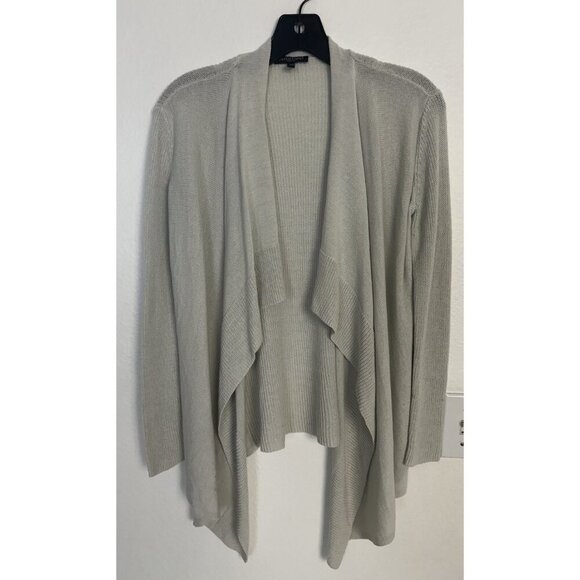 Eileen Fisher S Womens Cardigan Open Waterfall Sweater Dusty Beige Sz PP - Picture 2 of 12
